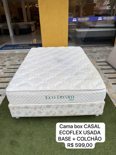 Cama Box Casal ECOFLEX USADA - ENTREGO
