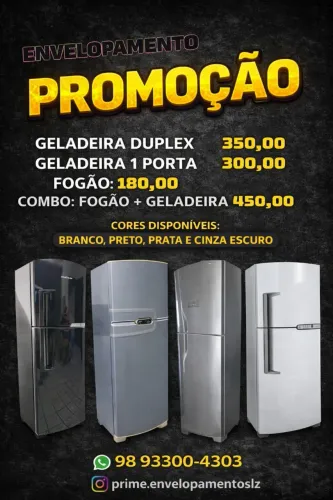 Envelopamento geladeiras