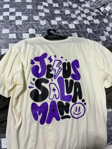 Camisa off white Jesus Salva Mano