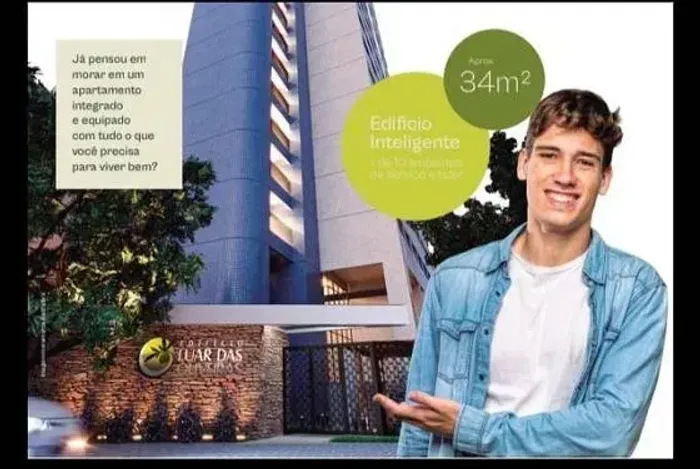 EM-Luar das Oliveiras Apartamento em CASA AMARELA com, 1 quarto, 1 suíte, 34 metros, lazer