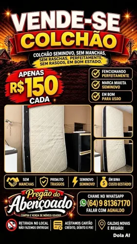 Colchão de solteiro em estado de novo sem nenhuma mancha e nenhum rasgado
