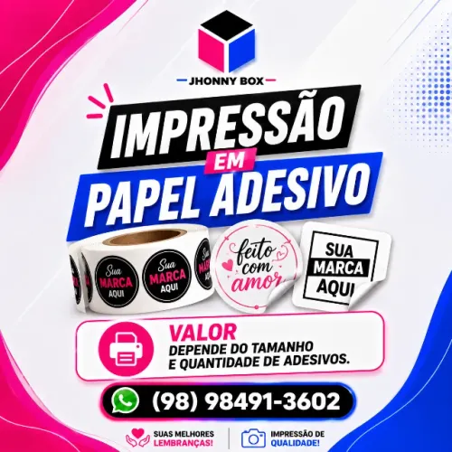 Impressão em papel adesivo Adesivo Personalizado