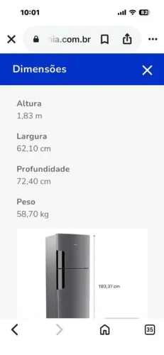 Geladeira novíssima, em perfeito estado