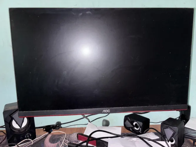 MONITOR AOC 24 75HZ TELA IPS + BRAÇO MECÂNICO GÁS 