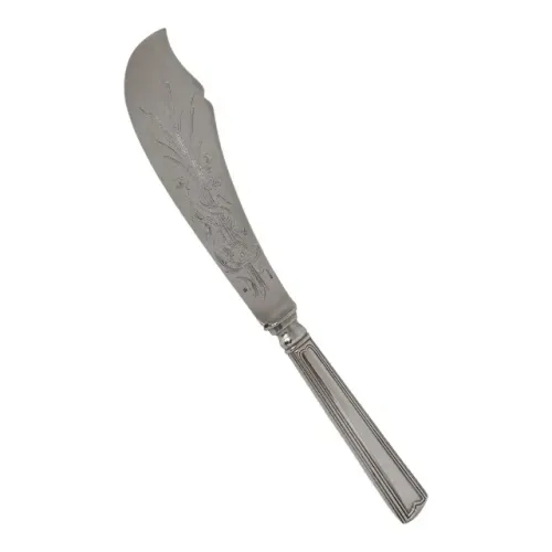 Christofle Antiga Faca P/ Peixe Servir Banho Prata Prateado