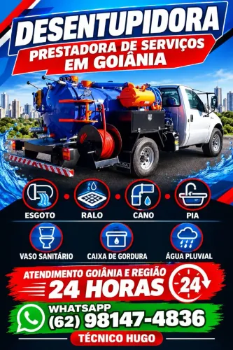Desentupidora de água pluvial ralo em Goiânia