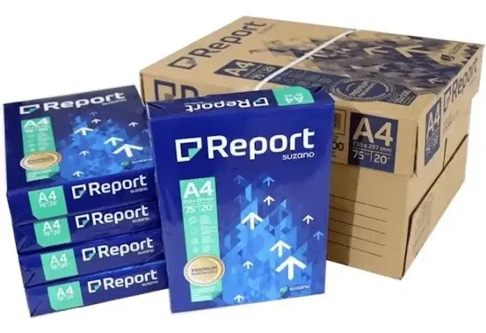 CAIXA DE PAPEL SULFITE A4 75G CX C/ 10 RESMAS C/ 500 FOLHAS - REPORT