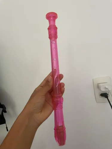 Flauta doce rosa