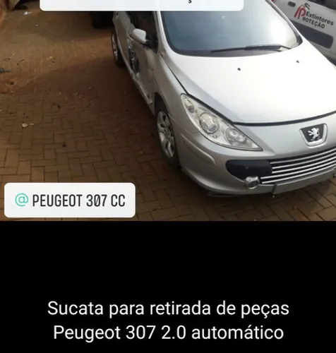 Sucata Peugeot 307 2.0 autm para retirada de peças