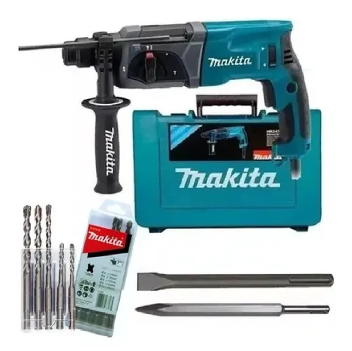 Martelete Combinado Sds Hr2470 800w Makita + Kit Acessórios
