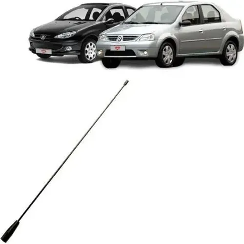 Haste Antena Original Peugeot Renault Lis 40cm Rosca Ext 6mm