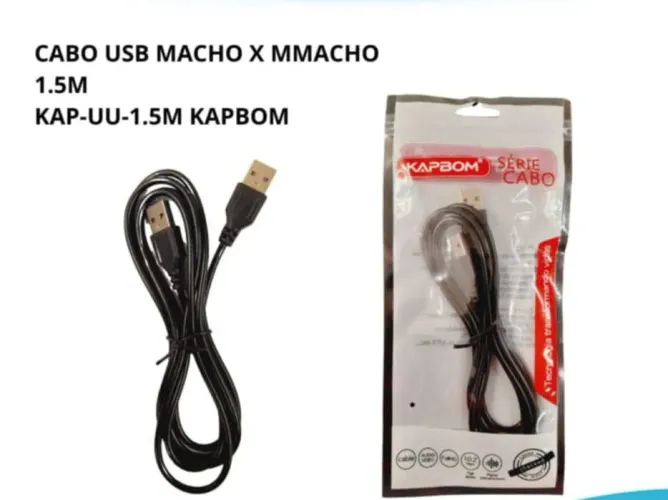 Cabo Usb Macho x Usb Macho 1.5 Metros Kapbom