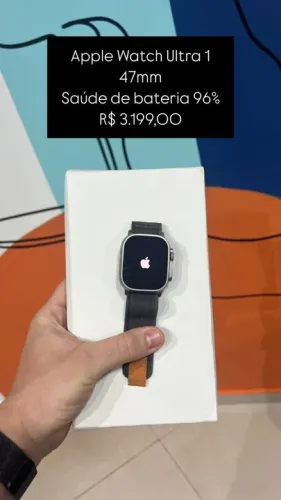 Apple Watch Ultra 1 Natural Titanium 49MM Saúde de Bateria 96% R$ 3.199,00 Semi Novo | Lo