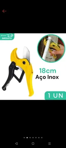 Cortador de Tubos 18cm Aço Inox - Novo