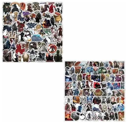 Kit 154 Adesivos de Elden Ring e Dark Souls - Autocolantes Pcs Unidades