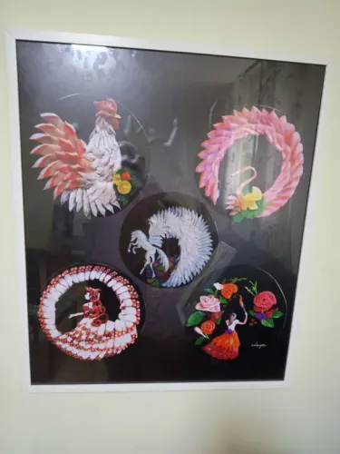 Quadro Decorativo - Artesanato em Peixes