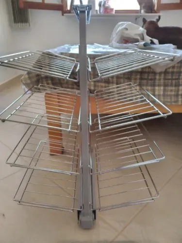 Sapateira/ Porta Calçados com Trilhos Deslizante Cromada para Closet marca Schmitt - dupla
