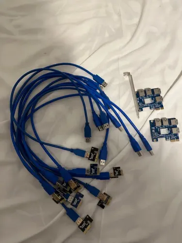 Lote com 10 cabos riser + 2 placas riser