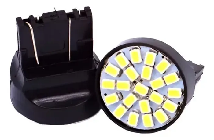 Lâmpada Led T20 Pingão 22 Smd Leds 2 Polos Branca Carro Par