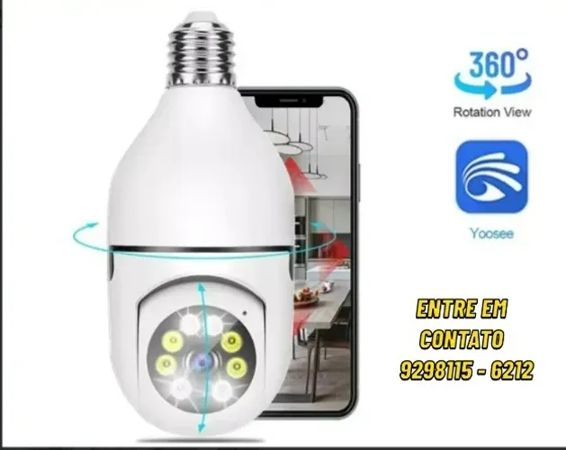 Camera Lampada Wifi -Entregas 9h as 22h