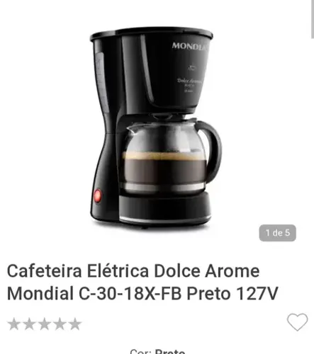 Cafeteira elétrica mondial dolce arame 110v