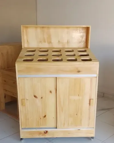 Balcão açaiteria de pinus