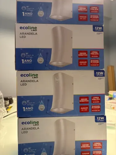 4 pçs arandela 12w 6500k 720 lúmens  luz branca 