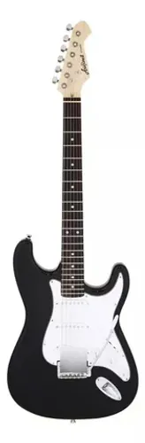 Guitarra Strato Aria Pro 2 Stg-003 Captadores Single-coil Cor Preto Orientação da mão Dest