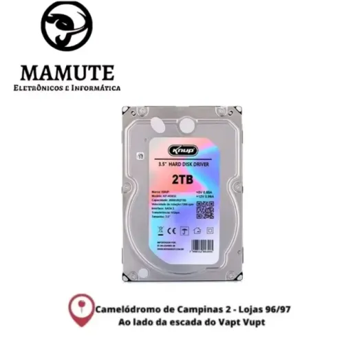 HD Interno Knup 2TB SATA 3 7200 RPM 3.5''