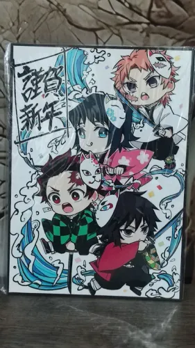 Título: Quadro Demon Slayer 30x20 - Arte Exclusiva para Fãs!