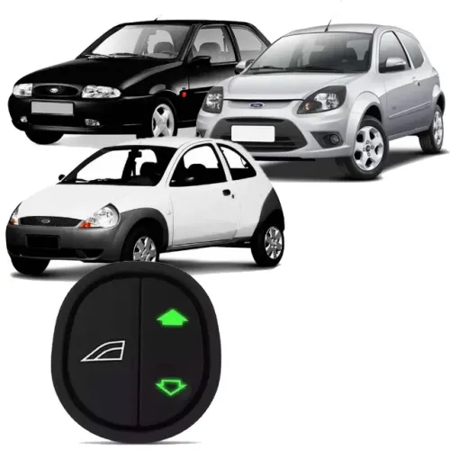 Botão Interruptor Moldura de Vidro Elétrico Lado Passageiro para o Ford Ka 97 até 2013