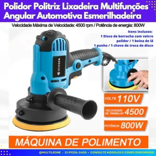 Polidor Politriz Lixadeira Multifunções Angular 110v Automotiva Profissional Esmerilhadeir