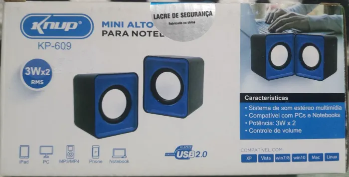 Caixa de Som para Notebook Knup KP-609 3W x 2