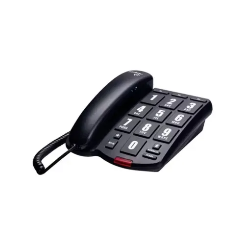 Telefone Fixo com Display Grande e Botões Grandes
