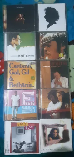 Kit com 10 Cds Originais MPB - Entre eles Gilberto Gil, Chico Buarque, Claudio Zoli, Antôn