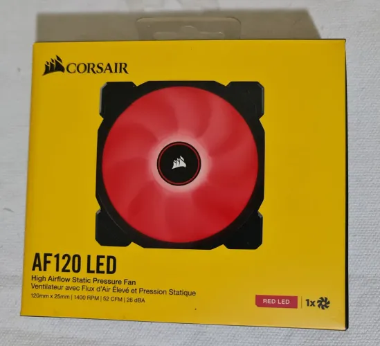 Fan Corsair 120mm - AF120 LED - Red - Novo nunca usado