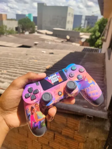 Controle de ps4 bluetooth personalizado edição GTA 6
