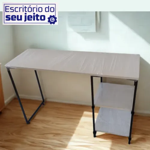 Mesa de Estudo prateleira Branca 1,1m NOVA Multiuso para Computador Notebook Escrivaninha