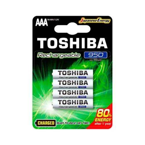 Cartela C/ 4 Pilhas Recarregáveis Toshiba AA 1,2V 2600 mAh - AC2912