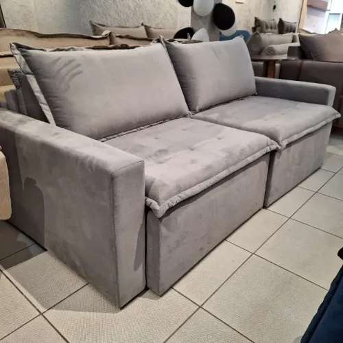 sofa retratil reclinavel 3 lugares  a pronta entrega