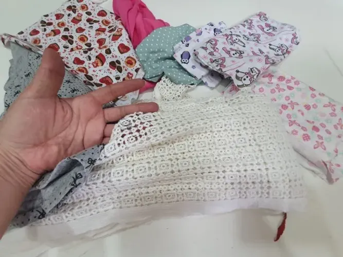 Pacote 1,2kg de Retalhos Diversos para Artesanato (cod TD1)