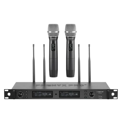 Sistema de Microfone Sem Fio Phenyx Pro PTU-2U Profissional