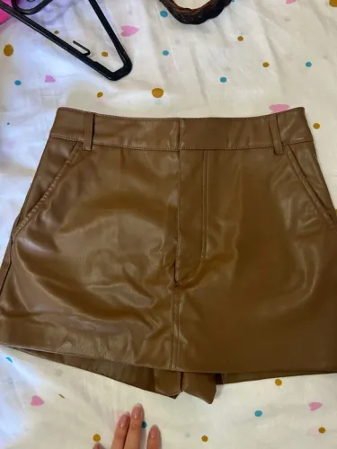 OPORTUNIDADE short-saia couro ZARA