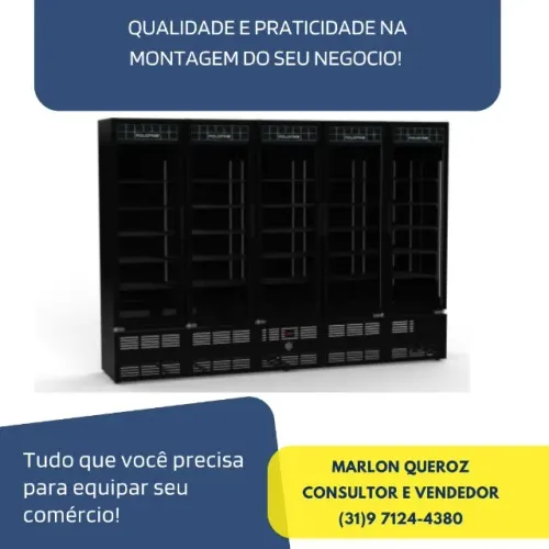 Expositor de Bebidas 5 Portas Polo Frio Novo