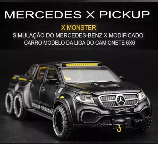 Miniatura Mercedes X Monster Pickup 6x6 escala 1:28