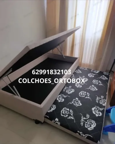 Box baú solteirão com auxiliar na espuma 