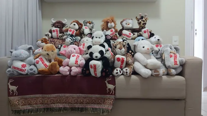 Lote de Pelúcias Parmalat - Diversos Personagens