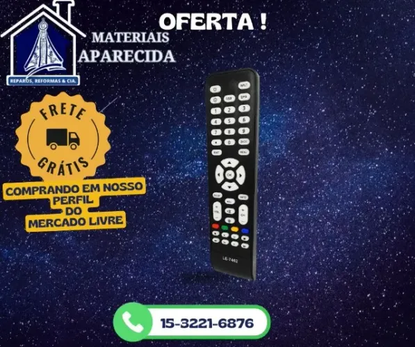 Controle Remoto para Tv AOC LCD LE-7462