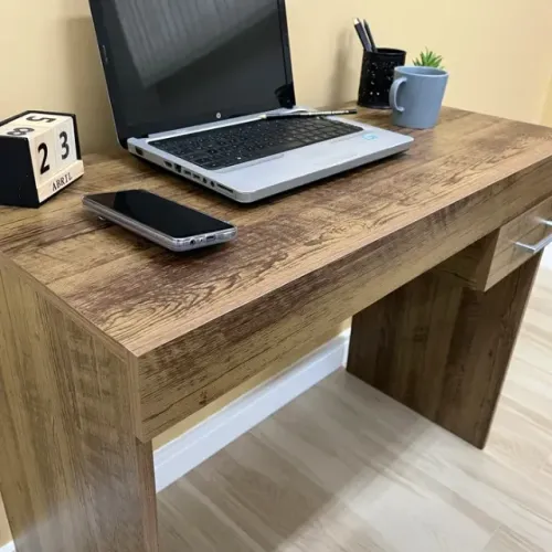 NOVA | Escrivaninha Mesa p/ Notebook c/ Gaveta 91x42cm - Fazemos Entrega