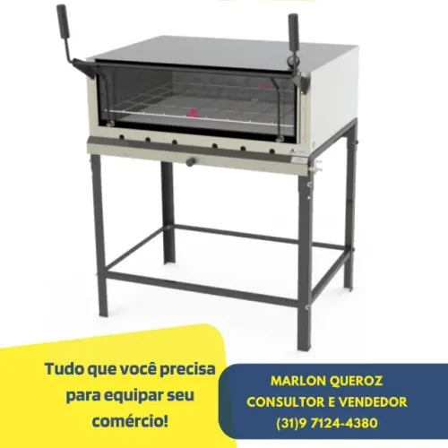 Forno Refratário Inox com Pedra Avulsa a Gás 90x90 Progás Novo